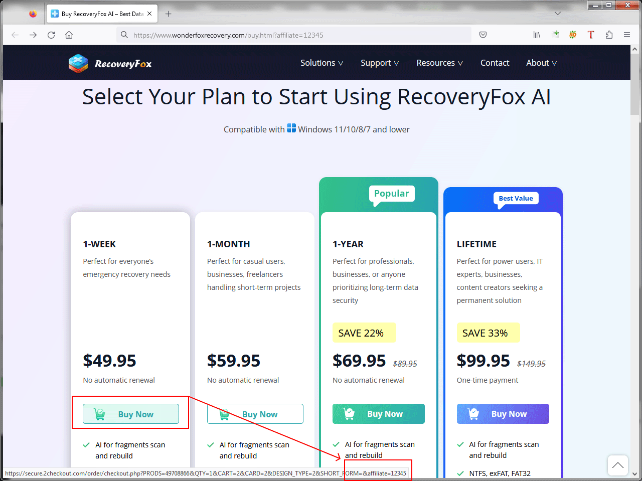 귀하의 제휴 ID가 포함된 구매 링크