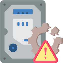 물리적으로 손상된 하드 드라이브 또는 불량 섹터