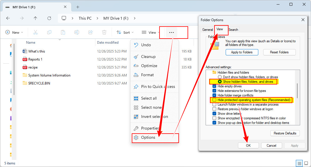 $RECYCLE.BIN 활성화